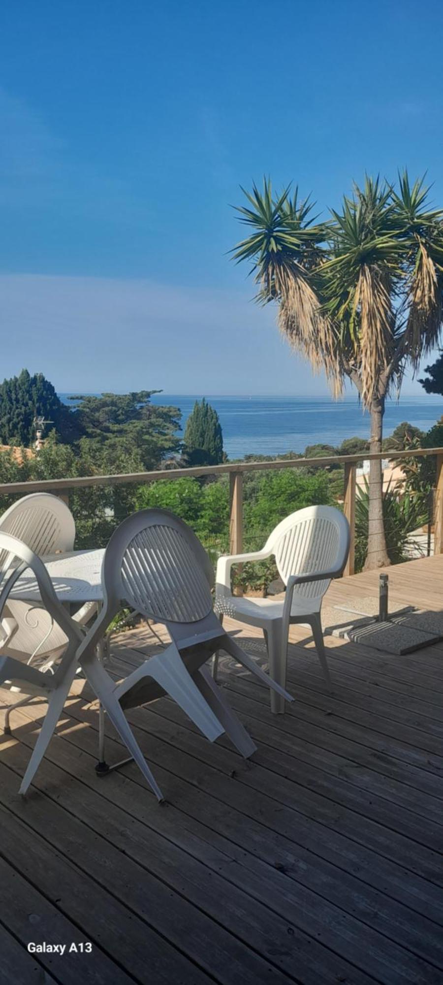 F3 Rdc Villa Vue Mer 180 Face A La Pointe De Giens Carqueiranne Szoba fotó